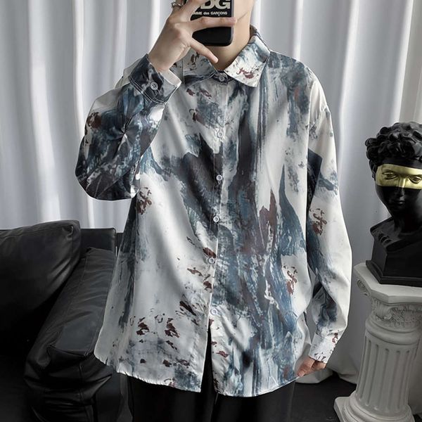 men's casual shirts shirtinschao tie dye printed long sleeve floral shirt spring design coat 42cs, White;black
men's casual shirts shirtinschao tie dye printed long sleeve floral shirt spring design coat 42cs, White;black