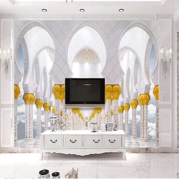 luxury wallpaper home decoration 3d stereo golden wall mural european roman column pvc wallpapers
luxury wallpaper home decoration 3d stereo golden wall mural european roman column pvc wallpapers