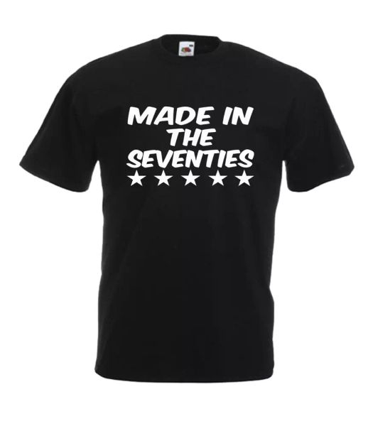 made in the seventies xmas idea mens women t shirts multi-color size s-2xl, White;black
made in the seventies xmas idea mens women t shirts multi-color size s-2xl, White;black