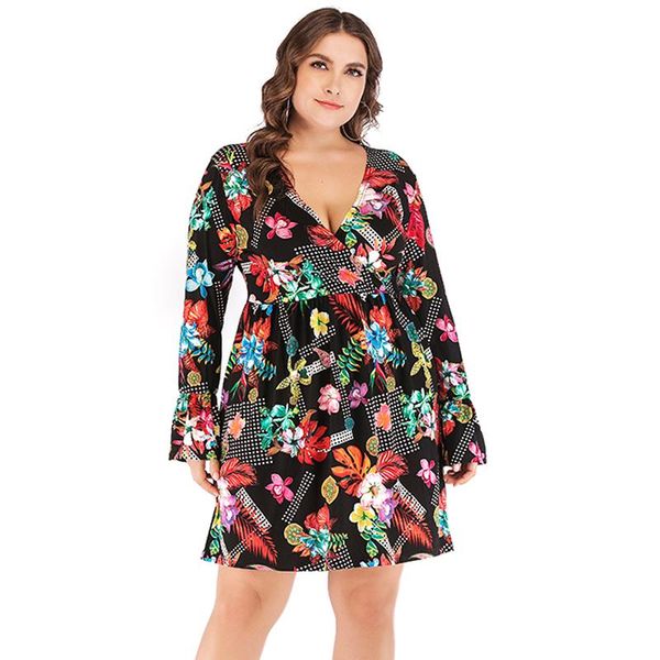 casual dresses tuhao spring summer dress v neck flare sleeve floral print 5xl 6xl loose plus size women clothes t1815, Black;gray
casual dresses tuhao spring summer dress v neck flare sleeve floral print 5xl 6xl loose plus size women clothes t1815, Black;gray