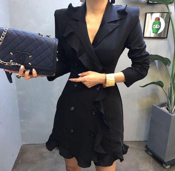 casual dresses 2021 spring women office blazer dress notched collar long sleeve black khaki suit businesss vintage party vestidos, Black;gray
casual dresses 2021 spring women office blazer dress notched collar long sleeve black khaki suit businesss vintage party vestidos, Black;gray