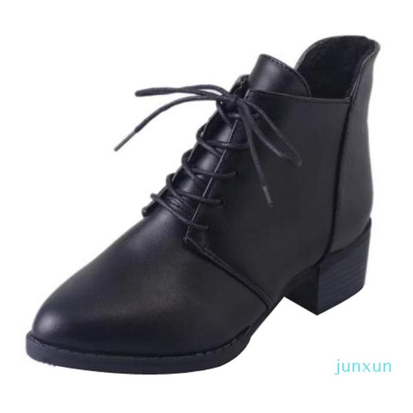 wholesale-boots leather vintage women fashion lace-up thick short single nice autumn winter ankle for zapatos de mujer, Black
wholesale-boots leather vintage women fashion lace-up thick short single nice autumn winter ankle for zapatos de mujer, Black