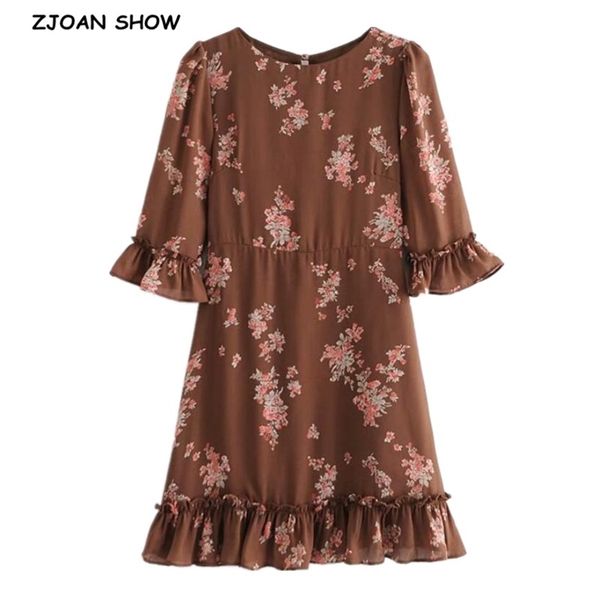 spring women boho coffee flower print short dress ladies spliced wood ears ruffle flare sleeve back slit dresses 210429, Black;gray
spring women boho coffee flower print short dress ladies spliced wood ears ruffle flare sleeve back slit dresses 210429, Black;gray