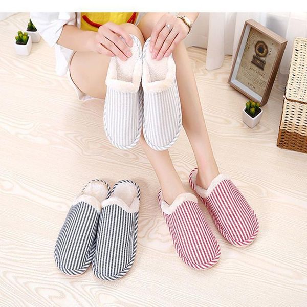autumn and winter lovers men women home furnishing indoor outer stripe plush cotton slippers soft sole, Black
autumn and winter lovers men women home furnishing indoor outer stripe plush cotton slippers soft sole, Black