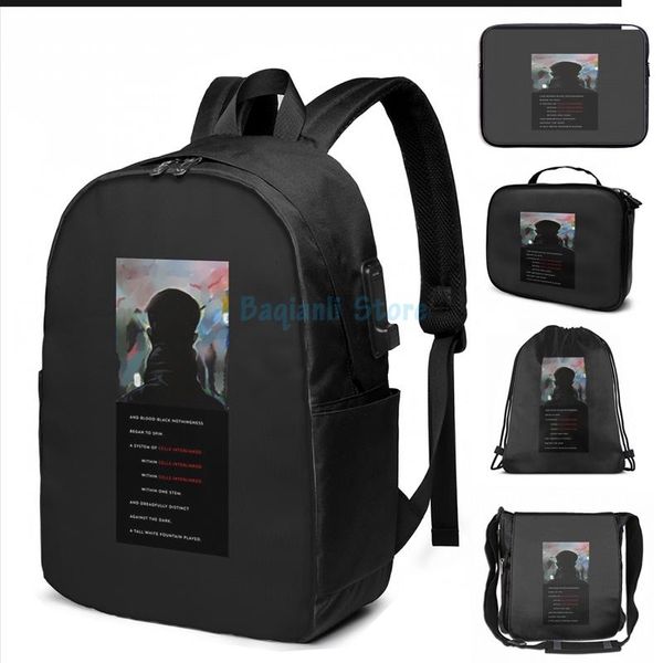funny graphic print pale fire (painting) usb charge backpack men school bags women bag travel laptop
funny graphic print pale fire (painting) usb charge backpack men school bags women bag travel laptop