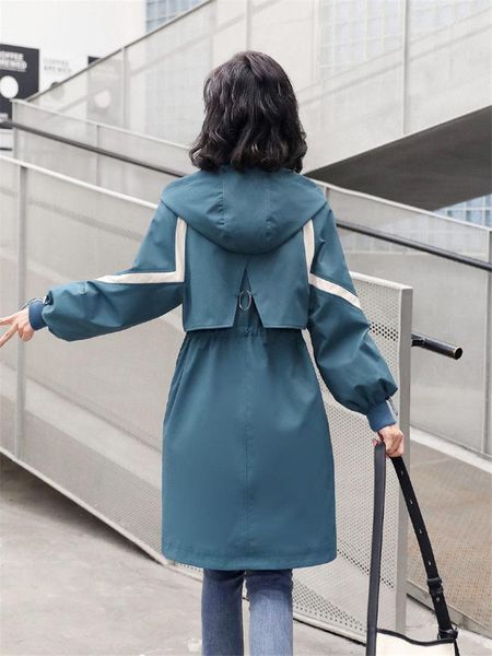 women's trench coats hit color fashion hooded coat for women 2021 spring autumn long sleeve splice slim outerwear female windbreaker k6, Tan;black
women's trench coats hit color fashion hooded coat for women 2021 spring autumn long sleeve splice slim outerwear female windbreaker k6, Tan;black