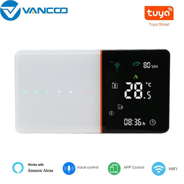 smart home control vancoo wifi thermostat electric underfloor /water/ gas boiler programmable temperature controller works with alexa google