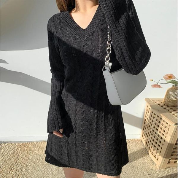 casual dresses hzirip 2021 knitted v-neck pullovers sweaters dress slim autumn streetwear twist close waist ol loose femme mini sundress, Black;gray
casual dresses hzirip 2021 knitted v-neck pullovers sweaters dress slim autumn streetwear twist close waist ol loose femme mini sundress, Black;gray