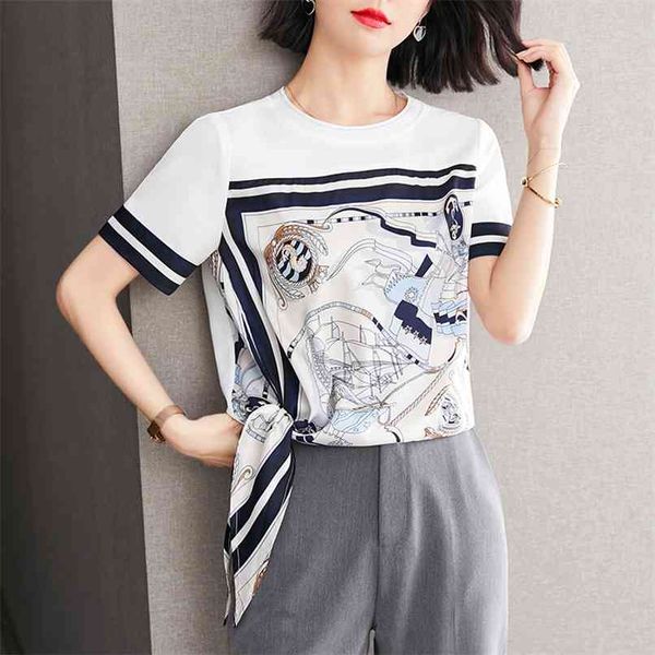 summer chiffon t-shirts women oversized loose casual female clothing short sleeve shirts ladies lace-up tees shirt 210601, White
summer chiffon t-shirts women oversized loose casual female clothing short sleeve shirts ladies lace-up tees shirt 210601, White
