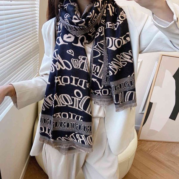 design new autumn and thick versatile seasons shawl cloak imitation cashmere long scarf women, Blue;gray
design new autumn and thick versatile seasons shawl cloak imitation cashmere long scarf women, Blue;gray