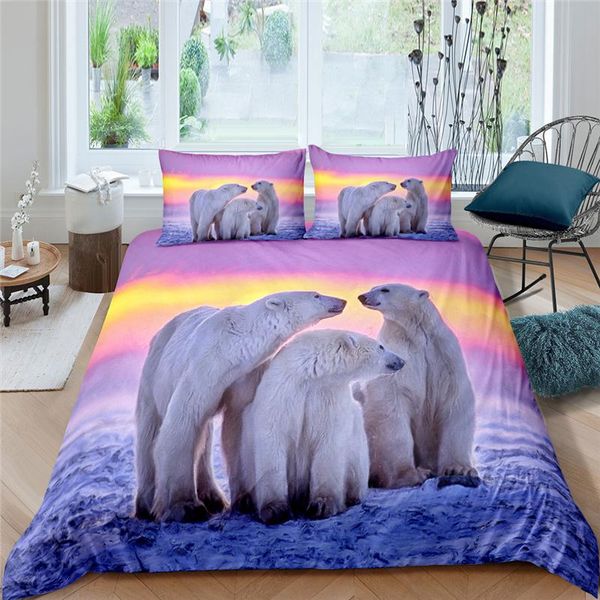 home living luxury polar bear print 2/3pcs soft duvet cover set  size and king kids bedding eu/us/au sets 
home living luxury polar bear print 2/3pcs soft duvet cover set  size and king kids bedding eu/us/au sets