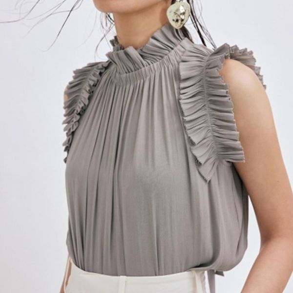 women's blouses & shirts japan style elegant office ladies sleeveless women blouse simple back bow tie sweet ruffles summer 2021 blusas, White
women's blouses & shirts japan style elegant office ladies sleeveless women blouse simple back bow tie sweet ruffles summer 2021 blusas, White
