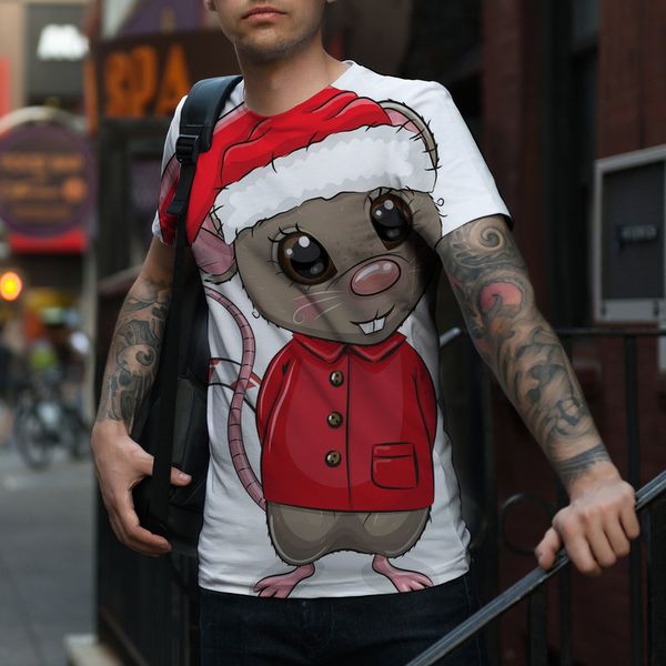 men's cool christmas mouse 3d printing fashion christmas short-sleeved breathable daily street shooting party travel vacation, White;black
men's cool christmas mouse 3d printing fashion christmas short-sleeved breathable daily street shooting party travel vacation, White;black