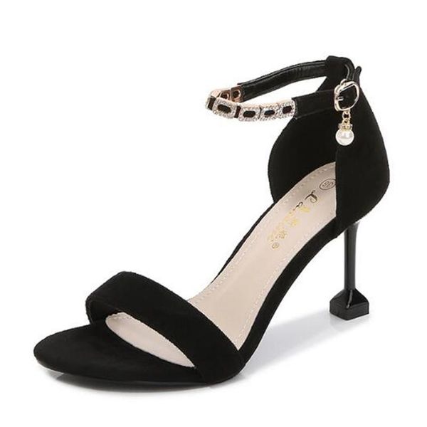 fashion thin heel sandals shoes women round toe flock 6cm 8cm high heels buckle strap shallow size 35-42 black
fashion thin heel sandals shoes women round toe flock 6cm 8cm high heels buckle strap shallow size 35-42 black