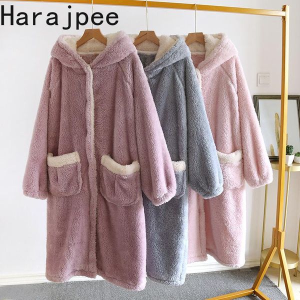 women's sleepwear harajpee women pajamas 2021 winter korean simple casual temperament solid color hooded thickened flannel home wear ni, Black;red
women's sleepwear harajpee women pajamas 2021 winter korean simple casual temperament solid color hooded thickened flannel home wear ni, Black;red