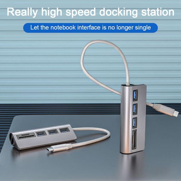 hubs 5 in 1 type-c docking station to 3 port usb 3.0 card reader sd/tf 5gbps transmission rate multiport splitter
hubs 5 in 1 type-c docking station to 3 port usb 3.0 card reader sd/tf 5gbps transmission rate multiport splitter