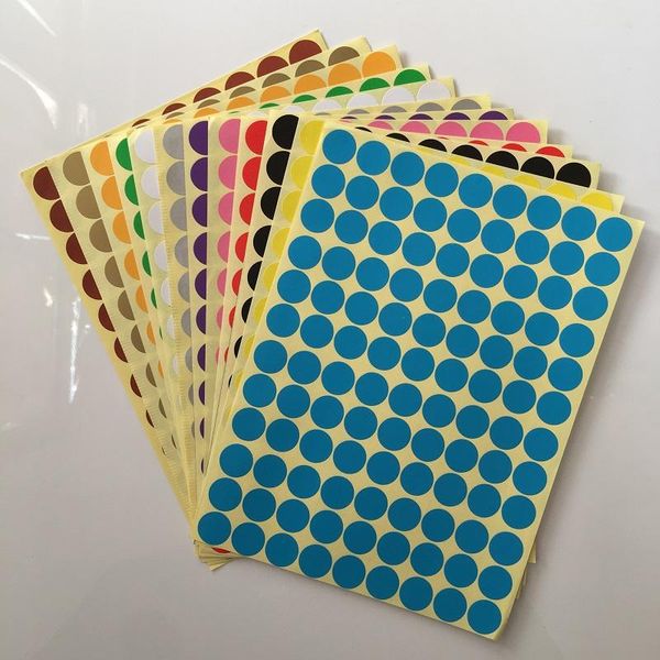 gift wrap 108pcs/sheet 16mm colors circles round code stickers self adhesive sticky labels
gift wrap 108pcs/sheet 16mm colors circles round code stickers self adhesive sticky labels