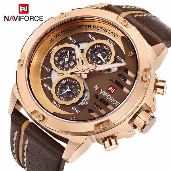 wristwatches naviforce men watch fashion casual quartz luxury watches day and date display wristwatch leather waterproof relogio masculino, Slivery;brown
wristwatches naviforce men watch fashion casual quartz luxury watches day and date display wristwatch leather waterproof relogio masculino, Slivery;brown