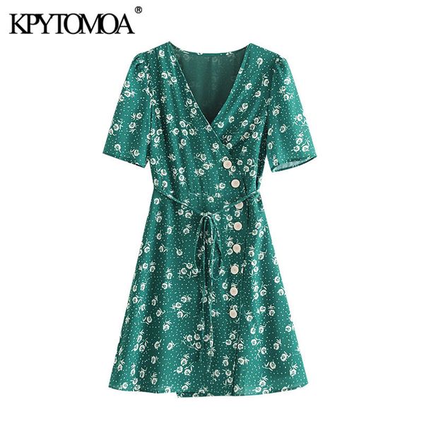 women chic fashion floral print with belt wrap mini dress vintage v neck puff sleeve female dresses vestidos mujer 210416, Black;gray
women chic fashion floral print with belt wrap mini dress vintage v neck puff sleeve female dresses vestidos mujer 210416, Black;gray