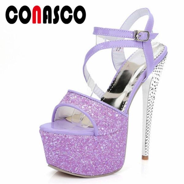 dress shoes conasco ultra high heels 16cm wedding party women buckles plaforms pumps peep toe club prom dancing sandal, Black
dress shoes conasco ultra high heels 16cm wedding party women buckles plaforms pumps peep toe club prom dancing sandal, Black