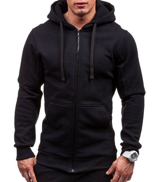 mens sweater 2021 new fashion men's cardigan hooded long sleeve sweater european size solid color jacket, Black 
mens sweater 2021 new fashion men's cardigan hooded long sleeve sweater european size solid color jacket, Black