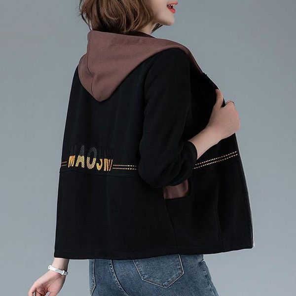 1pcs women's plus size short jackets coats 2021 spring fashion cotton blend prints splicing hooded loose work jacket woman, Black;brown
1pcs women's plus size short jackets coats 2021 spring fashion cotton blend prints splicing hooded loose work jacket woman, Black;brown