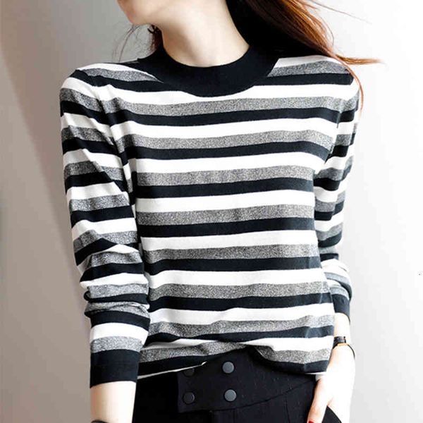 women's sweaters fall clothing fashion for women vintage striped sweater pullover long sleeve knitted woman jumpers sueter mujer q, White;black
women's sweaters fall clothing fashion for women vintage striped sweater pullover long sleeve knitted woman jumpers sueter mujer q, White;black