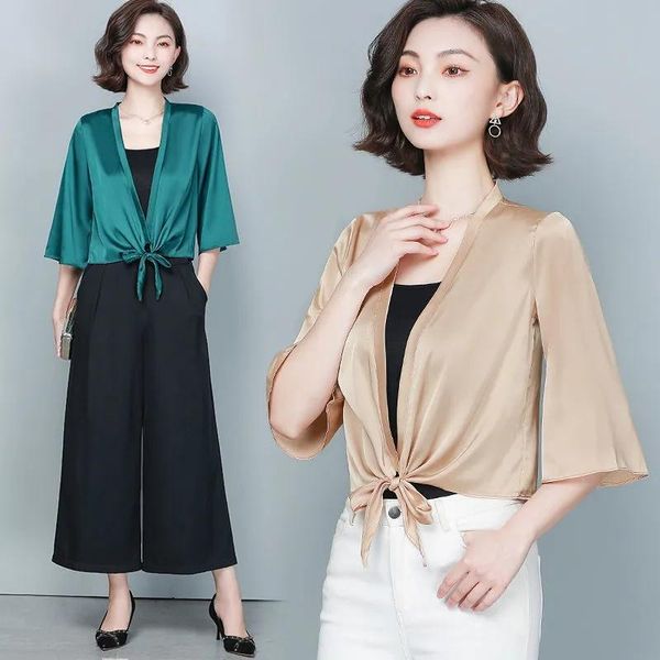 women's trench coats satin short style small sun proof clothes super fairy cardigan summer thin coat with shawl p3 319, Tan;black
women's trench coats satin short style small sun proof clothes super fairy cardigan summer thin coat with shawl p3 319, Tan;black