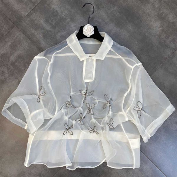 fabpop summer short sleeve turn down collar diamonds bow white see through transparent blouse women gb764 210709
fabpop summer short sleeve turn down collar diamonds bow white see through transparent blouse women gb764 210709