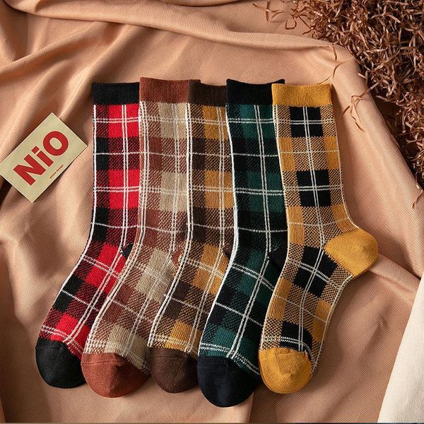 socks & hosiery women autumn checkered retro cotton crew comfortable color england style fashion elastic plaid 5aak, Black;white
socks & hosiery women autumn checkered retro cotton crew comfortable color england style fashion elastic plaid 5aak, Black;white
