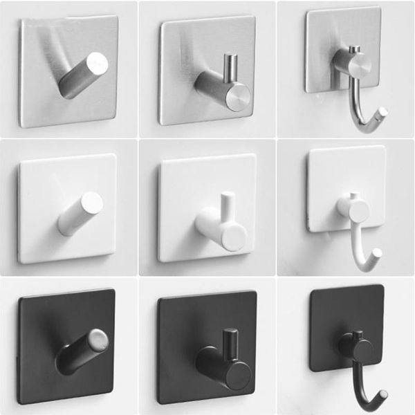 robe hooks 1pc black/white 304 stainless steel towel hook wall hanger bathroom accessory organizer clothes rack
robe hooks 1pc black/white 304 stainless steel towel hook wall hanger bathroom accessory organizer clothes rack