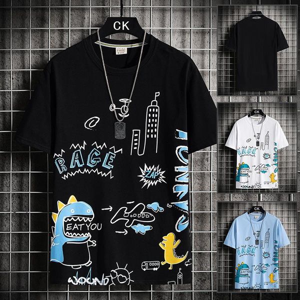 men's t-shirts summer hong kong style fashionable short-sleeved printed t-shirt trendy wear bottoming shirt, White;black
men's t-shirts summer hong kong style fashionable short-sleeved printed t-shirt trendy wear bottoming shirt, White;black