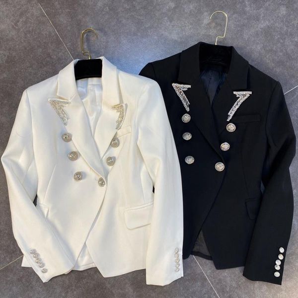 women's suits & blazers luxury classic long sleeve blazer women white black vintage double breasted slim fit suit jacket coat office la
women's suits & blazers luxury classic long sleeve blazer women white black vintage double breasted slim fit suit jacket coat office la