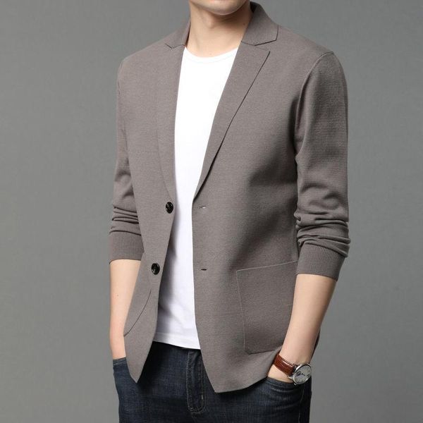 men's sweaters 2021 spring and autumn plain knitted striped blazer sweater suit trend handsome single west wear, White;black
men's sweaters 2021 spring and autumn plain knitted striped blazer sweater suit trend handsome single west wear, White;black