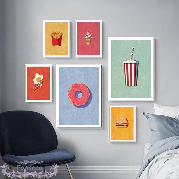 paintings fast food poster egg fries dog burger donut cola drinks canvas painting wall art prints pictures restaurant kitchen decor
paintings fast food poster egg fries dog burger donut cola drinks canvas painting wall art prints pictures restaurant kitchen decor
