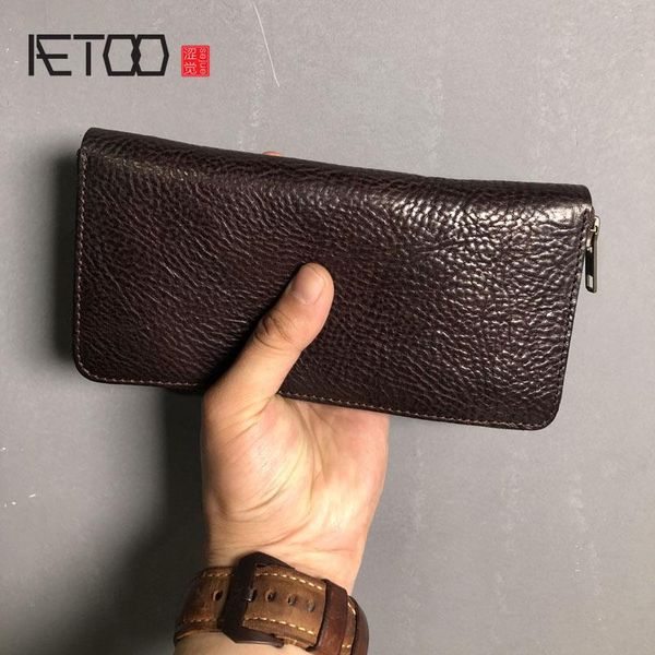 wallets aetoo handmade vintage men's wallet, long zippered leather wrist bag, Red;black
wallets aetoo handmade vintage men's wallet, long zippered leather wrist bag, Red;black