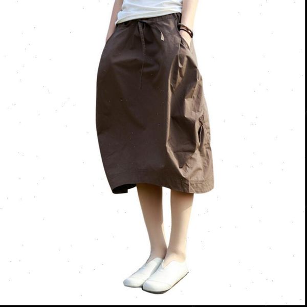 spring summer casual large size womens skirts long cotton bud ly338, Black 
spring summer casual large size womens skirts long cotton bud ly338, Black