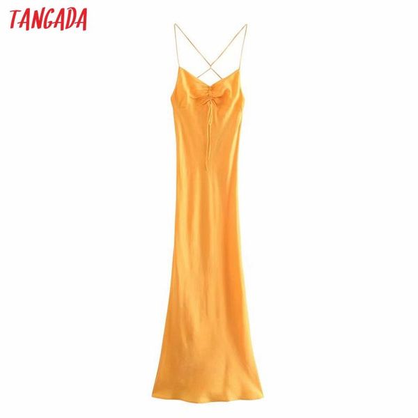 casual dresses tangada women yellow satin party dress sleeveless backless 2021 fashion lady pleated long 3h241, Black;gray
casual dresses tangada women yellow satin party dress sleeveless backless 2021 fashion lady pleated long 3h241, Black;gray