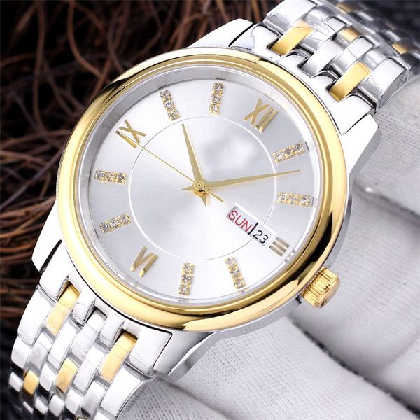 men's luxury business mechanical watch 40mm dial steel strap dual calendar casual watch aaa quality, Slivery;brown
men's luxury business mechanical watch 40mm dial steel strap dual calendar casual watch aaa quality, Slivery;brown