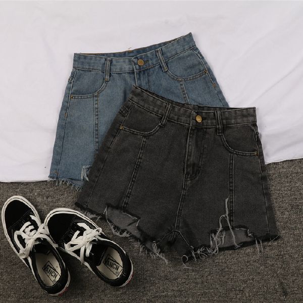 women's shorts net red jeans loose summer 2020 new korean chic high waist versatile a-line wide leg pants, White;black
women's shorts net red jeans loose summer 2020 new korean chic high waist versatile a-line wide leg pants, White;black