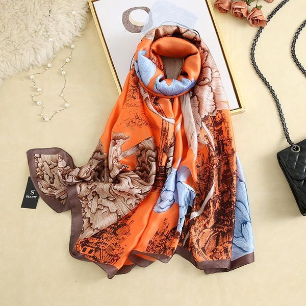 scarves 2021 summer silk scarf women print flower,birds,leaf,chains, 100% natural wraps shawls and 180*90cm hijabs, Blue;gray
scarves 2021 summer silk scarf women print flower,birds,leaf,chains, 100% natural wraps shawls and 180*90cm hijabs, Blue;gray