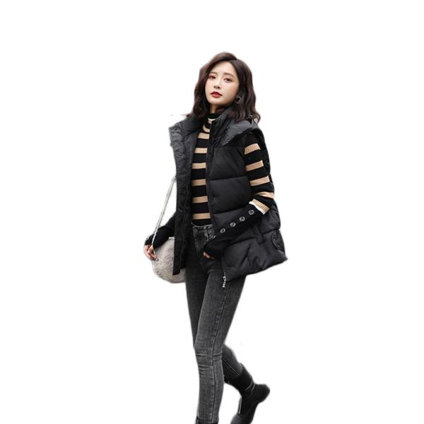 women's vests down cotton vest short 2021 autumn and winter korean fashion wear all-match waistcoat jacket y546, Black;white
women's vests down cotton vest short 2021 autumn and winter korean fashion wear all-match waistcoat jacket y546, Black;white