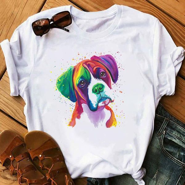 women's t-shirt colorful dog clothing women summer animal lovely tshirt art printing girl t-shirt,drop ship, White
women's t-shirt colorful dog clothing women summer animal lovely tshirt art printing girl t-shirt,drop ship, White