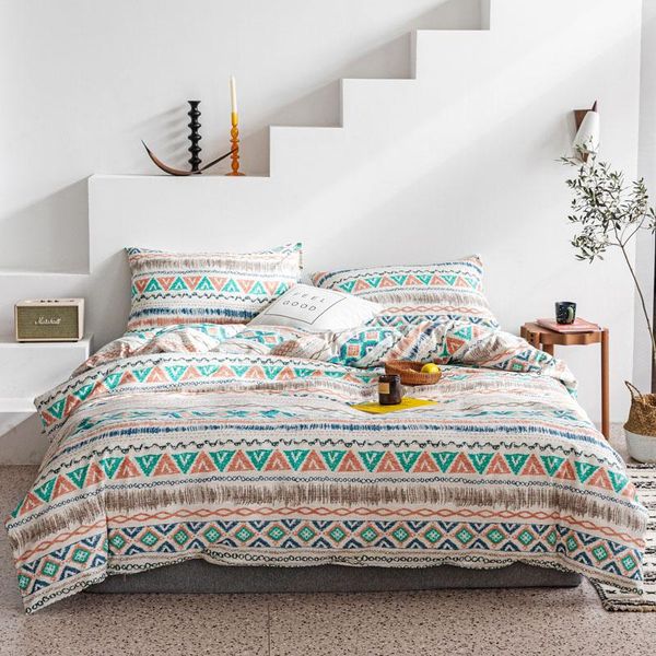 bedding sets bohemia 100% cotton king twin size set zigzag print duvet cover with zipper ties fitted/flat sheet 2 pillowcases
bedding sets bohemia 100% cotton king twin size set zigzag print duvet cover with zipper ties fitted/flat sheet 2 pillowcases