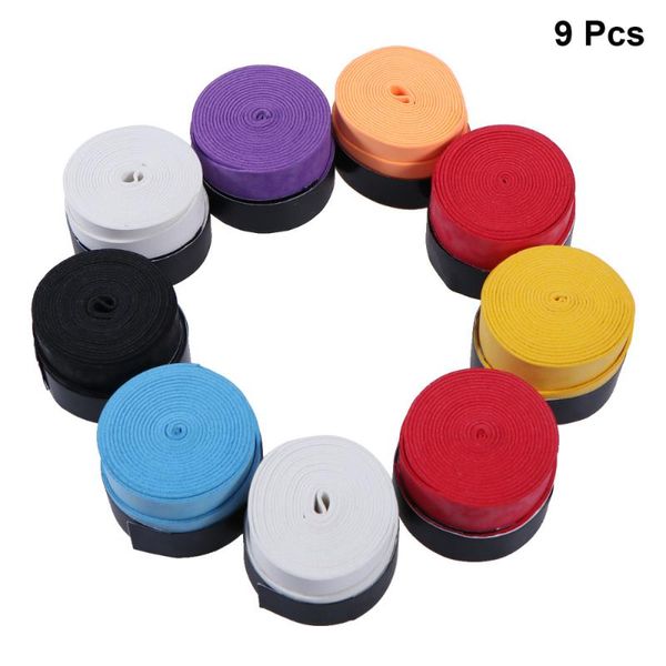 sweatband 9pcs racket grip anti super absorbent tennis squash overgrip badminton overgrip(random color), Yellow;black
sweatband 9pcs racket grip anti super absorbent tennis squash overgrip badminton overgrip(random color), Yellow;black