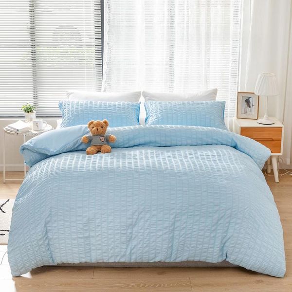 bedding sets nordic style bed linen set seersucker blue duvet cover adults us twin eu single for double
bedding sets nordic style bed linen set seersucker blue duvet cover adults us twin eu single for double