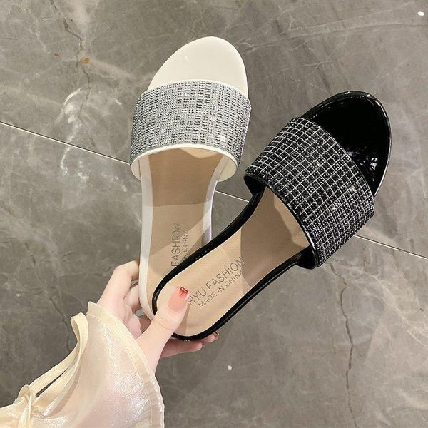 crystal women slippers summer beach plus size rhinestone ladies outdoor slides flat square toe female slipper, Black
crystal women slippers summer beach plus size rhinestone ladies outdoor slides flat square toe female slipper, Black