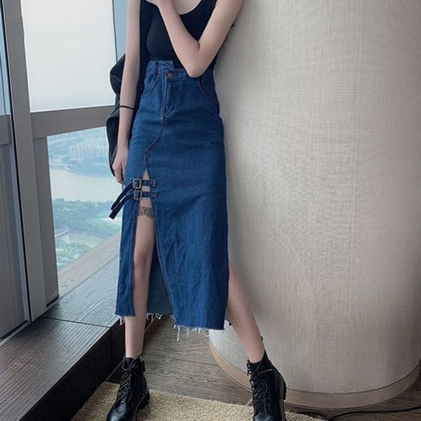 vintage skirts ripped french summer split denim female high waist midi casual bottoms 210510, Black
vintage skirts ripped french summer split denim female high waist midi casual bottoms 210510, Black