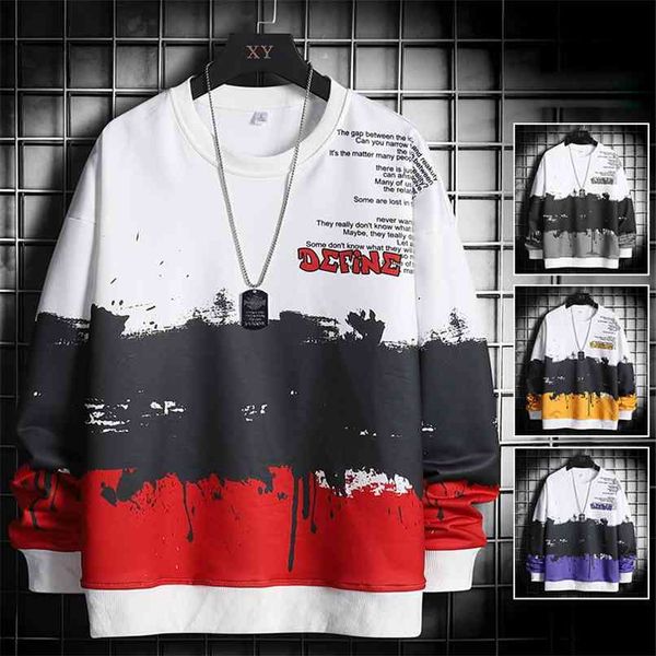 men's hoodies harajuku fashion hip-hop style streetwear men sweatshirts casual trendy loose round neck male clothes 210813, Black
men's hoodies harajuku fashion hip-hop style streetwear men sweatshirts casual trendy loose round neck male clothes 210813, Black