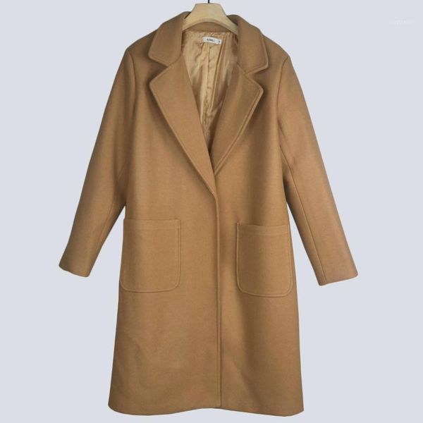 women's wool & blends mayata 2021 casual plus size autumn winter coat women long sleeve thick jackets female vintage loose warm 5xl, Black
women's wool & blends mayata 2021 casual plus size autumn winter coat women long sleeve thick jackets female vintage loose warm 5xl, Black